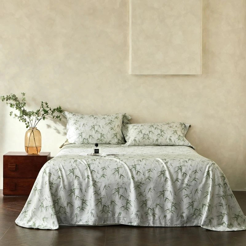 400TC Bohemian Lyocell Bed Sheet Set - Leaves