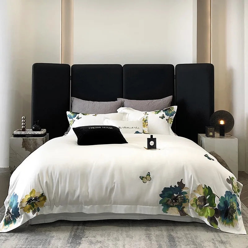 800TC Egyptian Cotton White Duvet Cover Set
