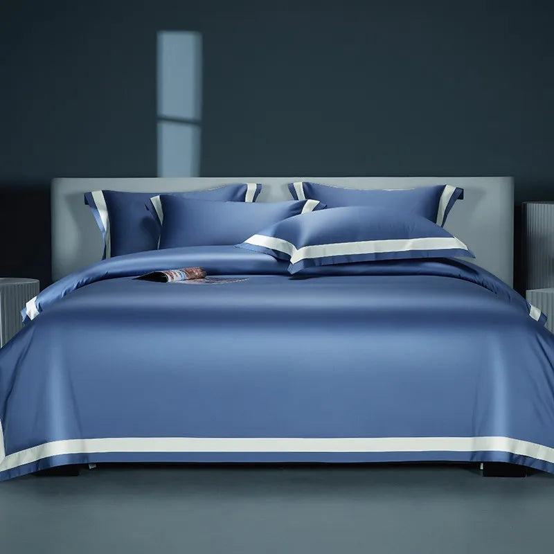 Egyptian Cotton 4PCS Bedding Set - Blue