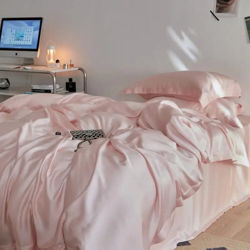 Premium Eucalyptus Lyocell Bed Sheet Set - Pink