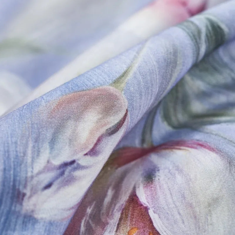  Ultra Soft Cotton-Rich Floral Printed Luxury Bedding Set