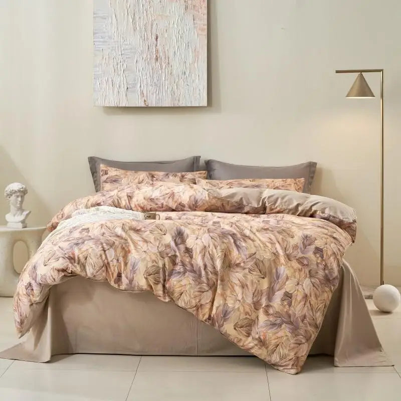  Ultra Soft Cotton-Rich Floral Printed Luxury Bedding Set