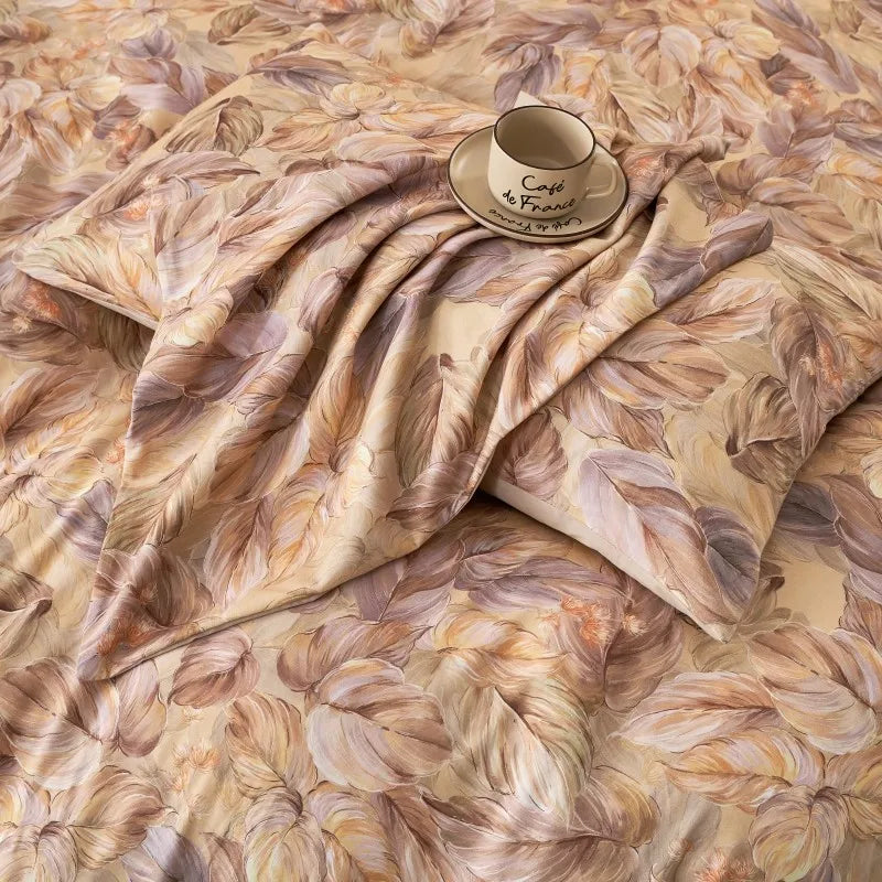  Ultra Soft Cotton-Rich Floral Printed Luxury Bedding Set