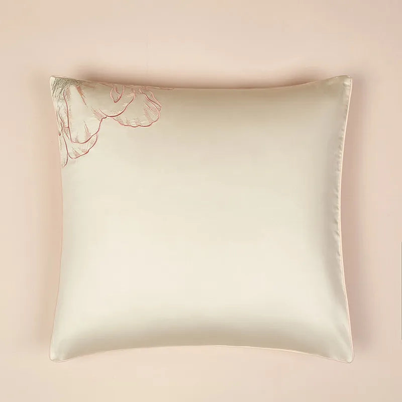 600TC Egyptian Cotton Embroidered Patchwork Bedding Set - Pink