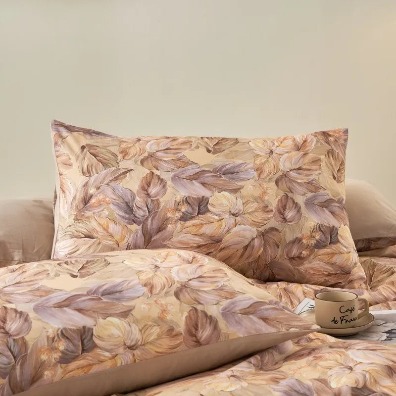  Ultra Soft Cotton-Rich Floral Printed Luxury Bedding Set