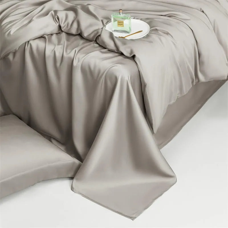 Solid Color 600TC Eucalyptus Lyocell Bedding Set - Gray