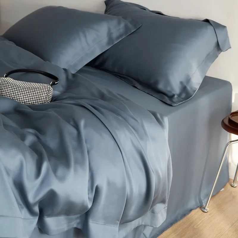 Premium Eucalyptus Lyocell Bed Sheet Set - Blue