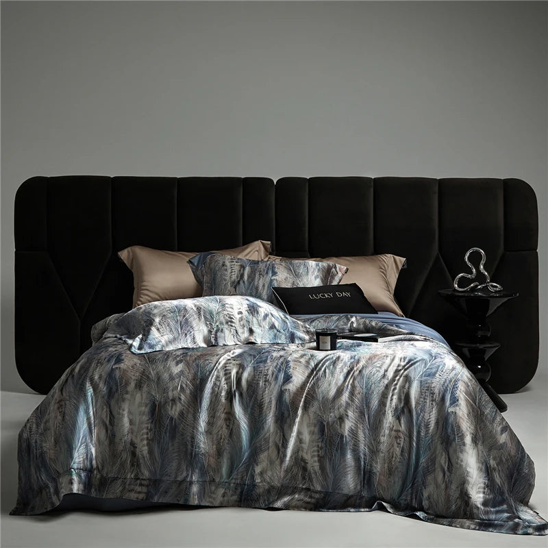 Silk blend cooling bedding set at the happy ladies
