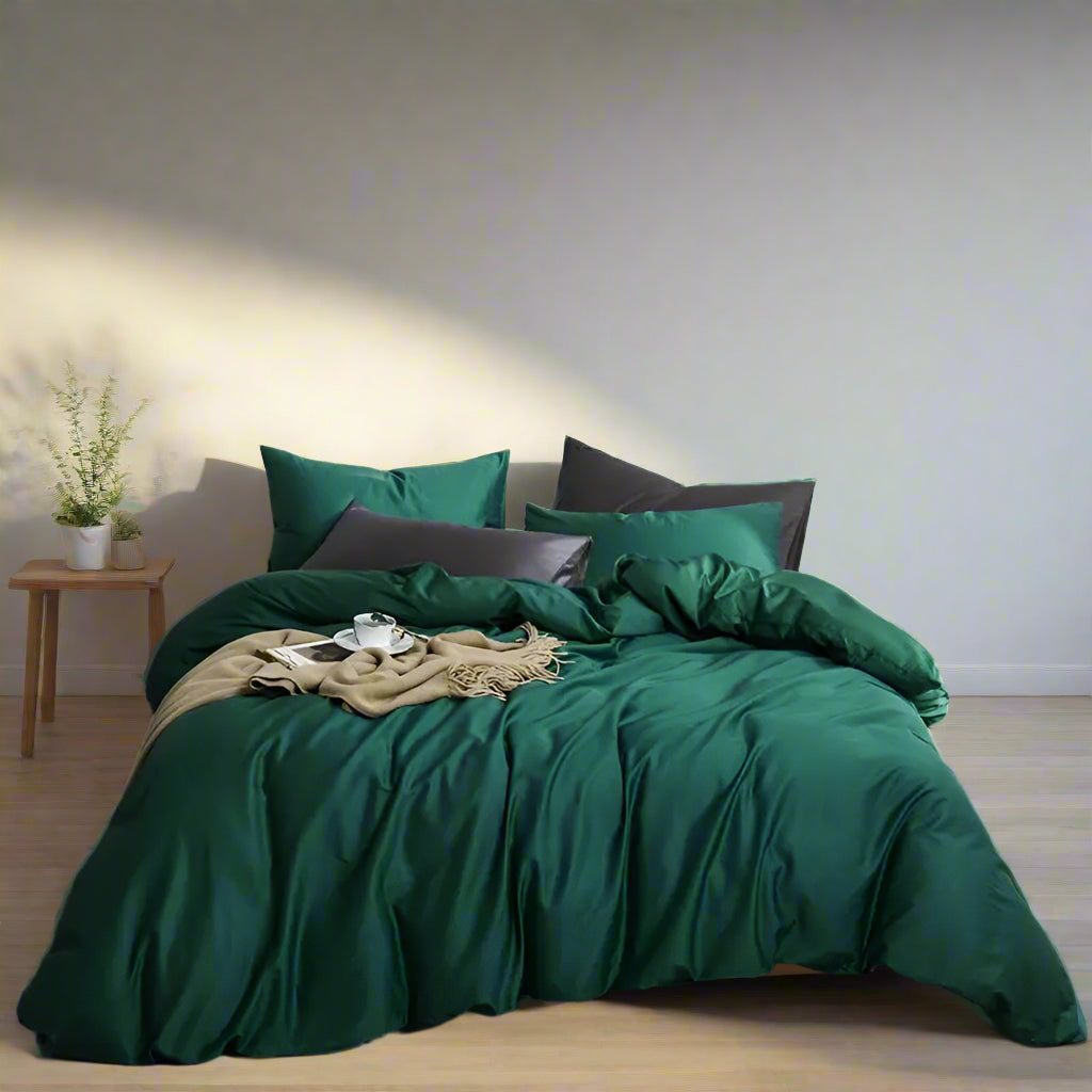 Silky Soft Pure Egyptian Cotton Bedding Set - Green