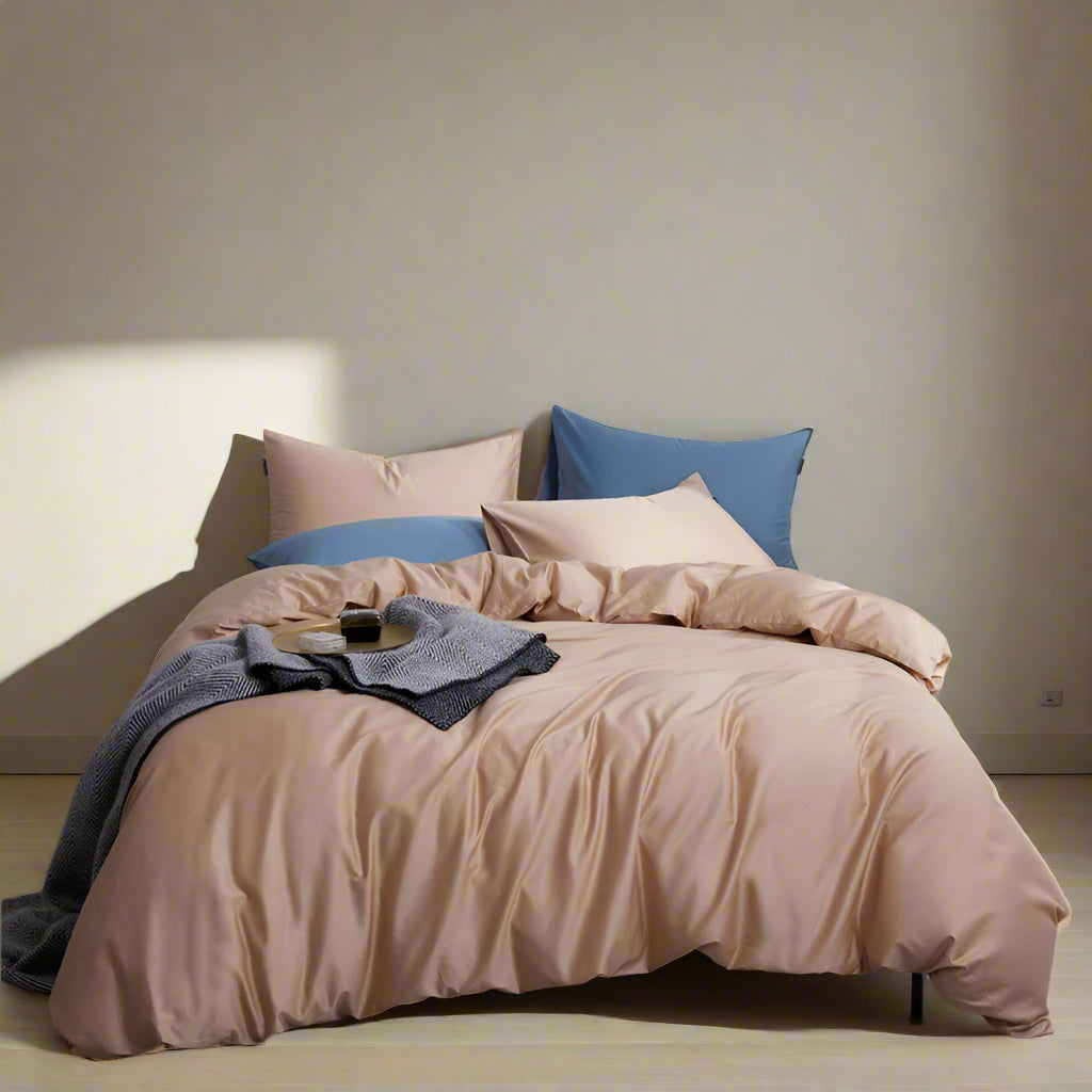 Silky Soft Pure Egyptian Cotton Bedding Set - Peach