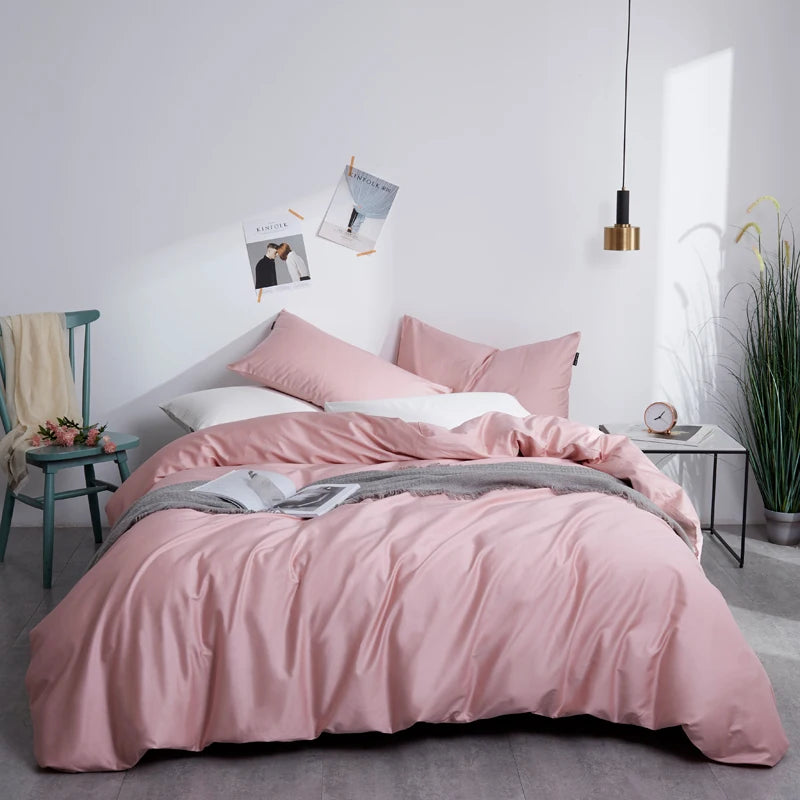 Silky Soft Pure Egyptian Cotton Bedding Set - Pink