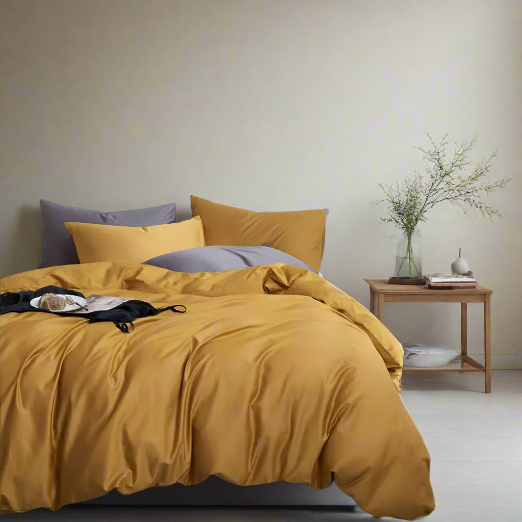 Silky Soft Pure Egyptian Cotton Bedding Set - Yellow