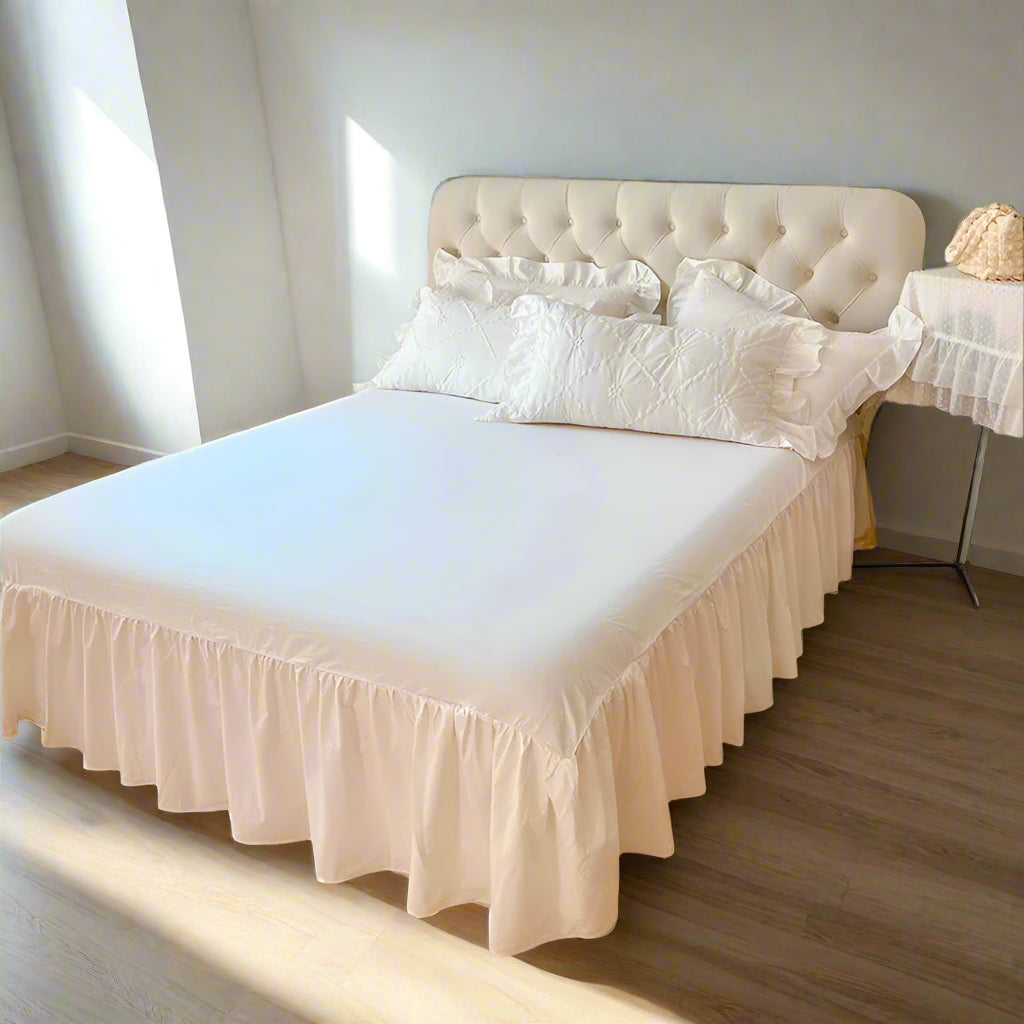 Ultra-soft king size sheets  Pinch Pleated Cotton Duvet Cover Set in White | Queen & King