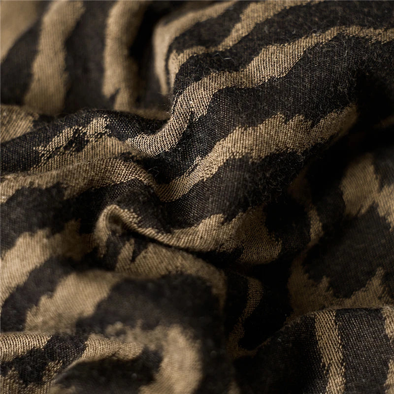 close up of zig zag striped pattern blanket 