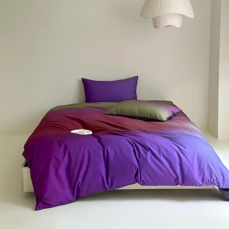 designer bedding 500TC Gradient Purple Cotton Bedding Set