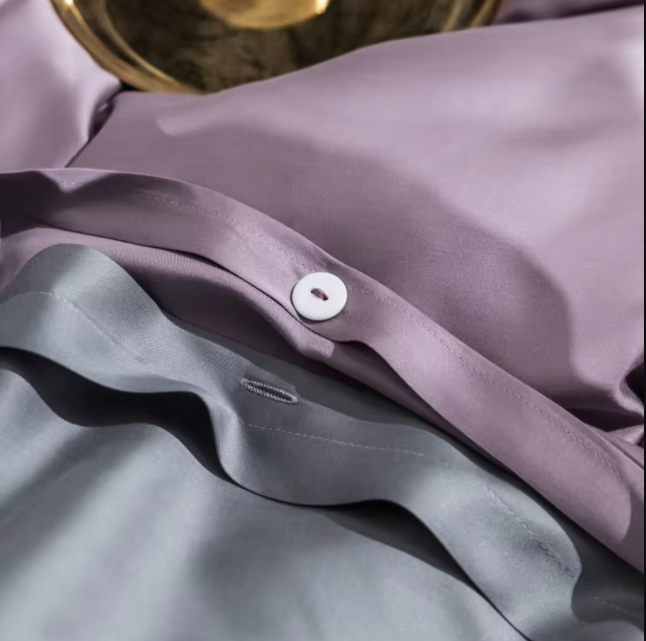 high-end bedding Solid Color 100% Bamboo Fiber Bedding Set with flat or fitted sheets