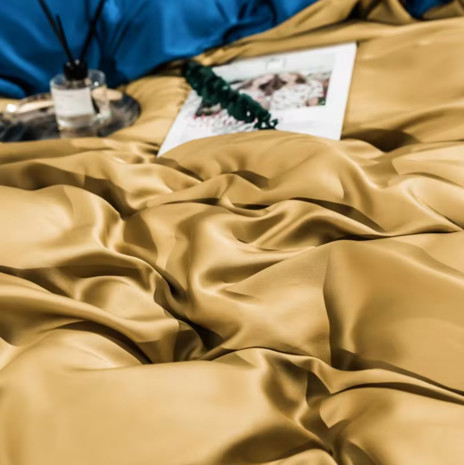 linens Solid Color 100% Bamboo Fiber Bedding Set - Gold