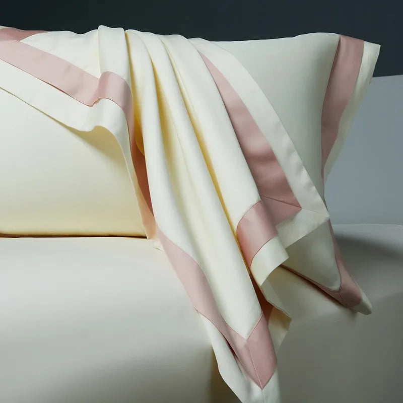 luxury  Egyptian Cotton 4PCS Bedding Set - White