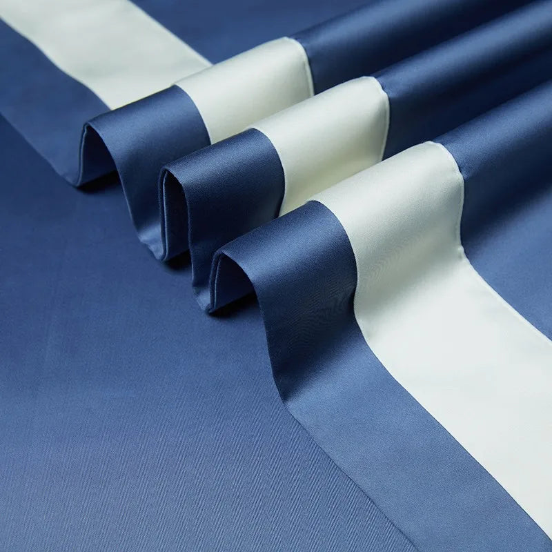 luxury bed sets Egyptian Cotton 4PCS Bedding Set - Blue