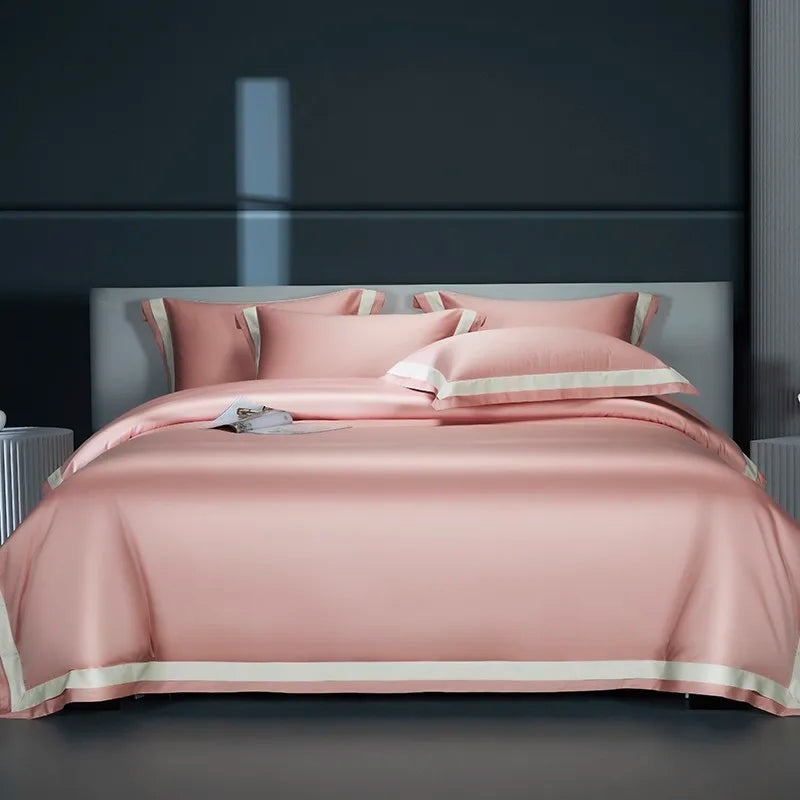 luxury bed sets Egyptian Cotton 4PCS Bedding Set - Pink