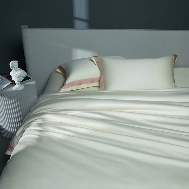 luxury bed sets  Egyptian Cotton 4PCS Bedding Set - White