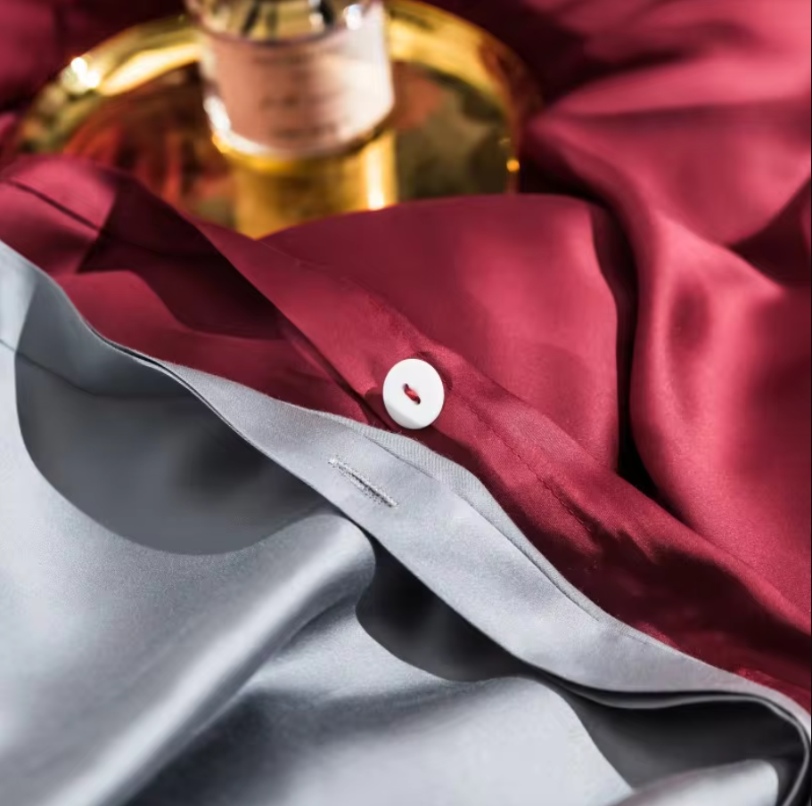 luxury bed sets Solid Color 100% Bamboo Fiber Bedding Set - Maroon