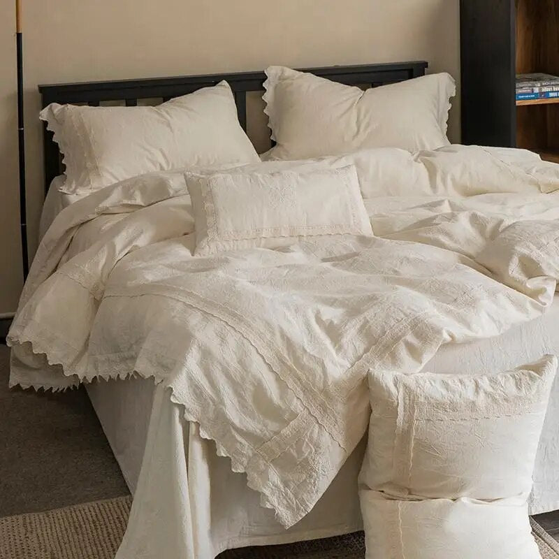 luxury bed sheets 600TC Linen Blend Bedding Set – Vintage Chic Style