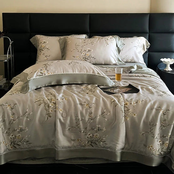 luxury bed sheets Breathable & Soft 600TC Eucalyptus Lyocell Bedding Set - Grey