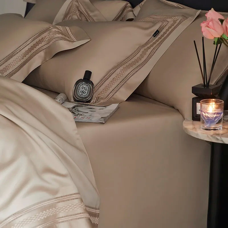 luxury bed sheets Eucalyptus Lyocell Cooling Bamboo Fiber 