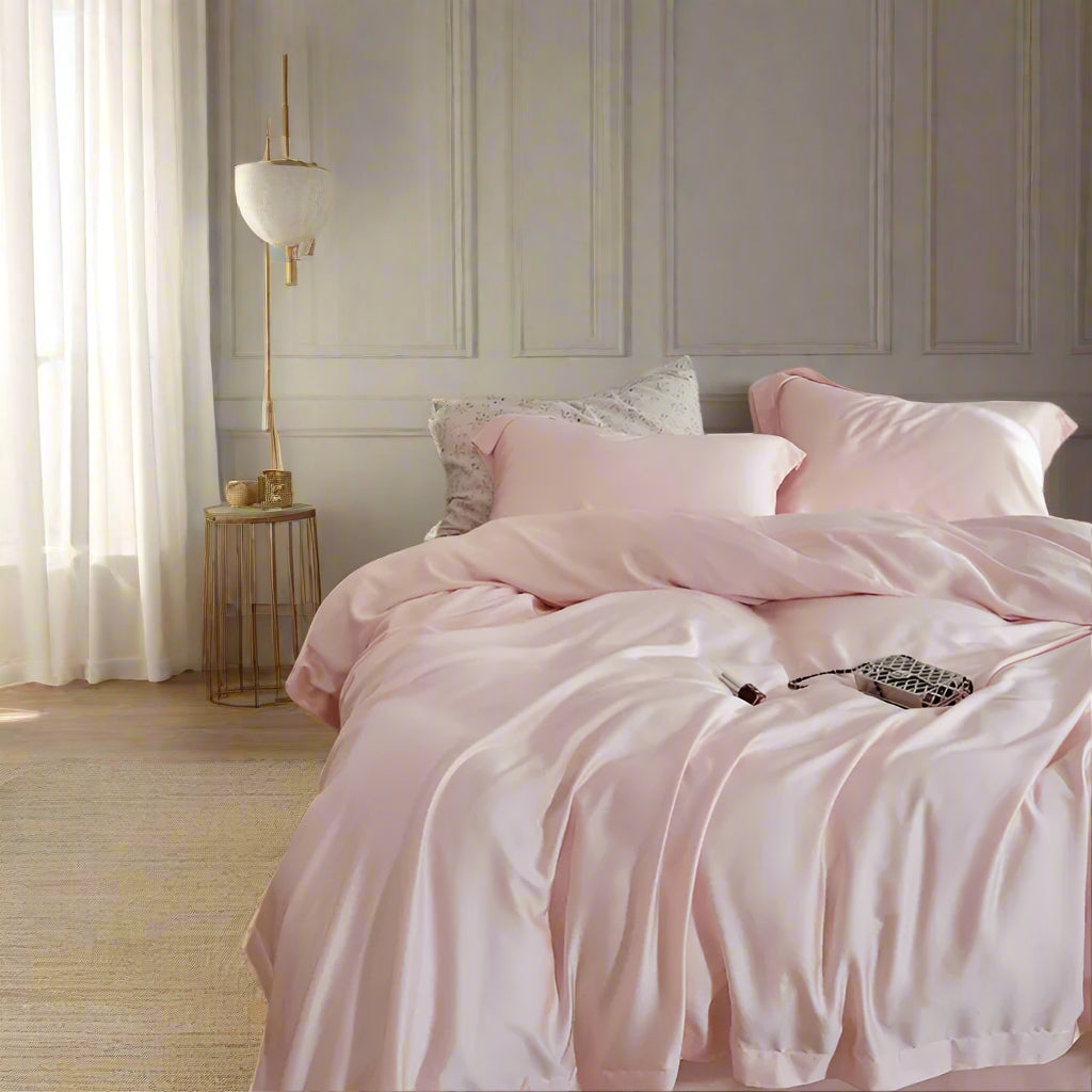 luxury bed sheets Premium Eucalyptus Lyocell Bed Sheet Set - Pink