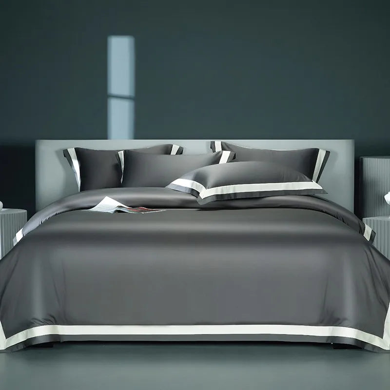 luxury bedding Egyptian Cotton 4PCS Bedding Set - Black