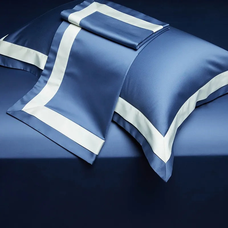 luxury bedding Egyptian Cotton 4PCS Bedding Set - Blue