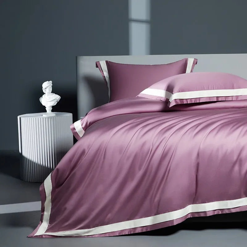 luxury bedding Egyptian Cotton 4PCS Bedding Set - Purple