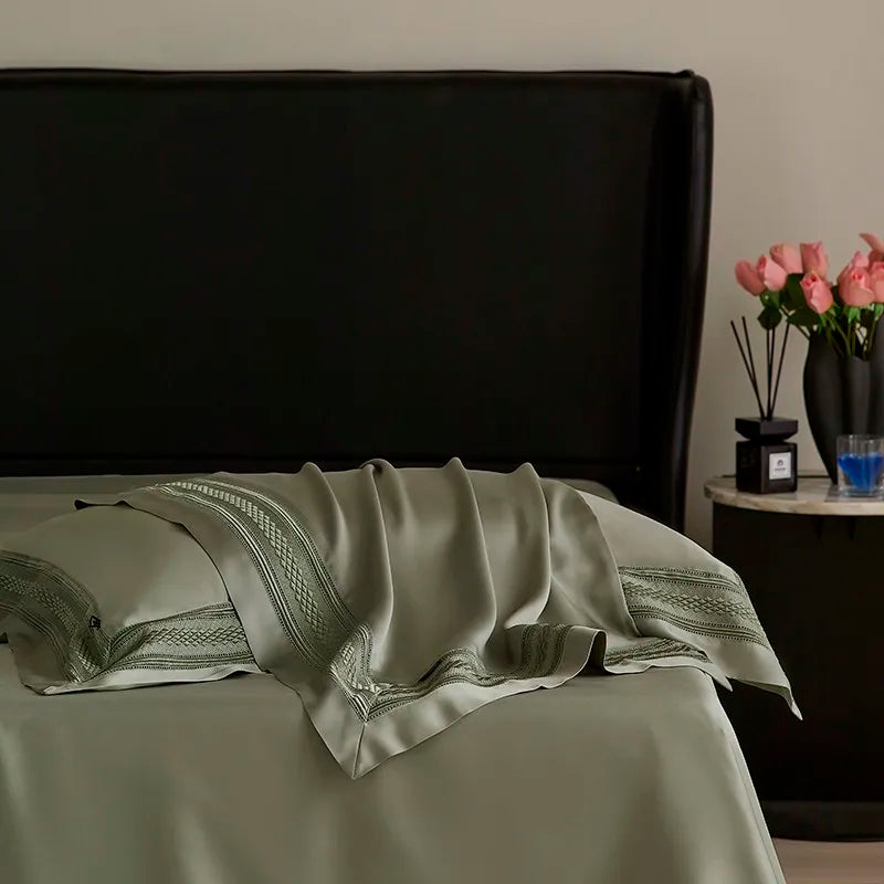 luxury bedding Eucalyptus Lyocell Cooling Bamboo Fiber Bedding Set 