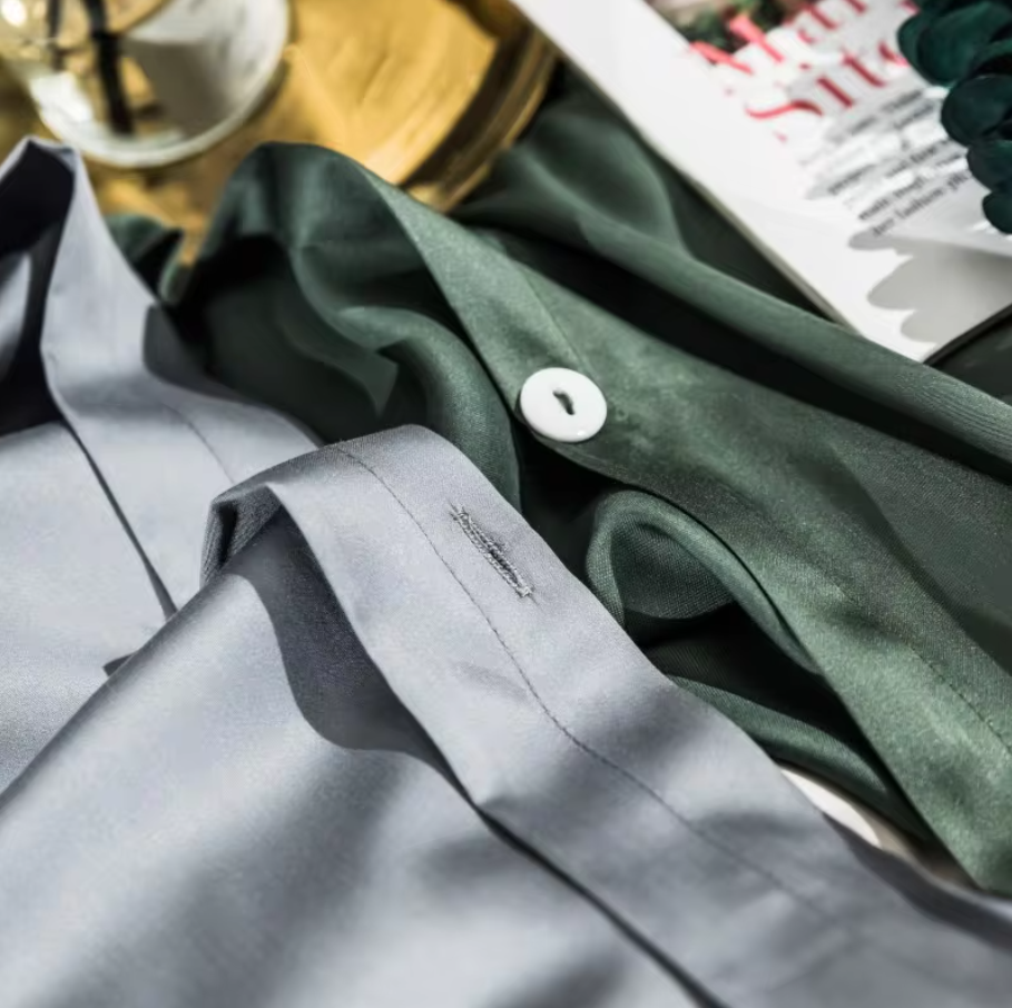 luxury linens Solid Color 100% Bamboo Fiber Bedding Set - Olive