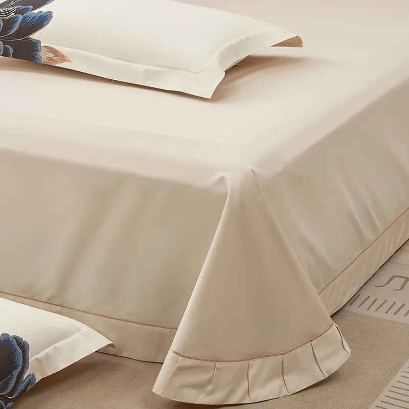 luxury sets Egyptian Cotton Embroidered Patchwork Bedding Set - Black