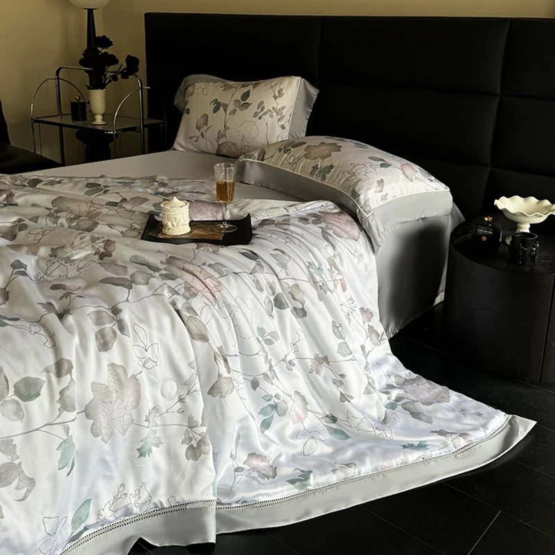 premium bed linen Breathable & Soft 600TC Eucalyptus Lyocell Bedding Set - Gray