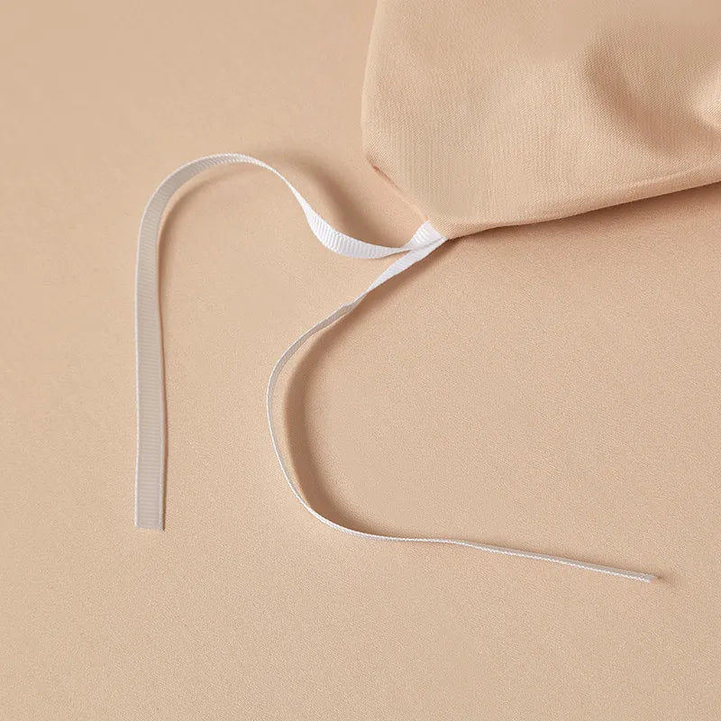 premium bed sheets Egyptian Cotton Embroidered Patchwork Bedding Set - Peach