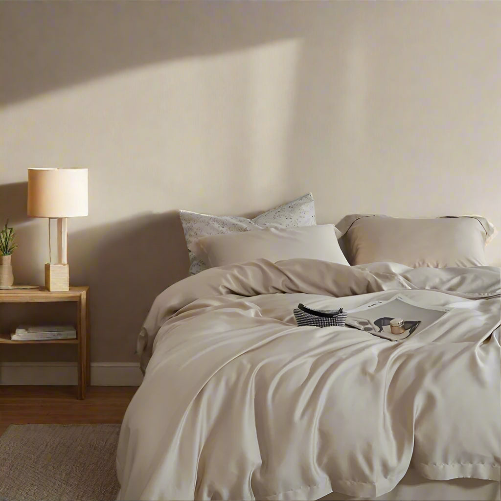 premium bed sheets  Premium Eucalyptus Lyocell Bed Sheet Set - Beige