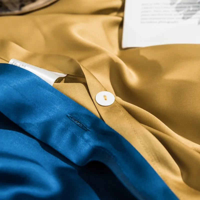 premium bed sheets Solid Color 100% Bamboo Fiber Bedding Set - Gold