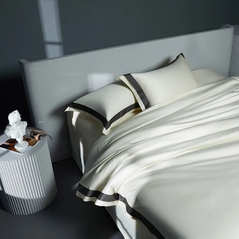 premium sheets Egyptian Cotton 4PCS Bedding Set - Cream