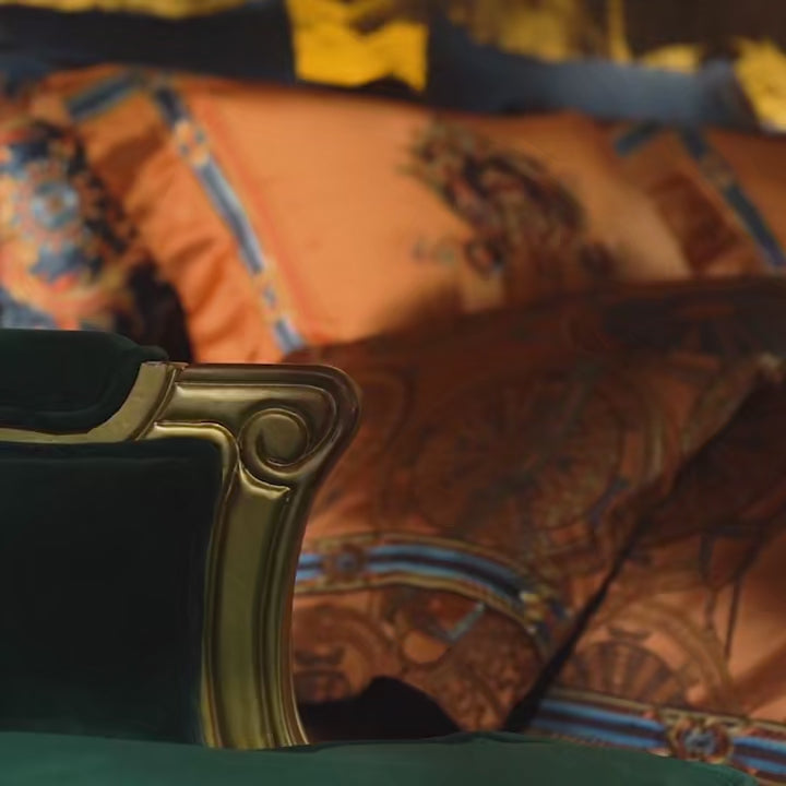 THL1052 Chic Golden Luxury Bedding Set High Quality Jacquard California Bedspread