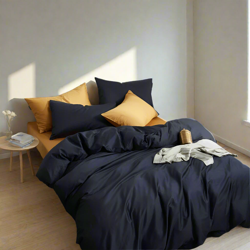 silk bed sheet Silky Soft Pure Egyptian Cotton Bedding Set 