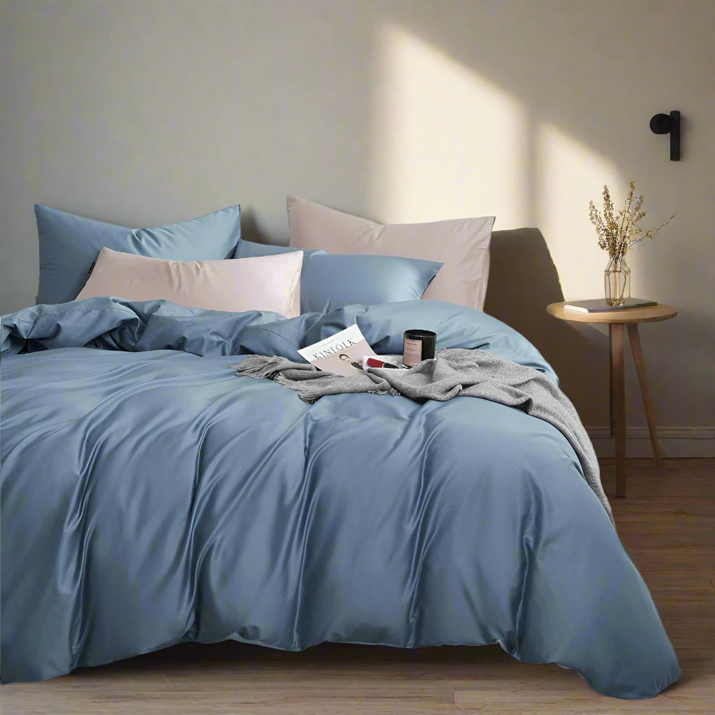 silk bed sheets Silky Soft Pure Egyptian Cotton Bedding Set 