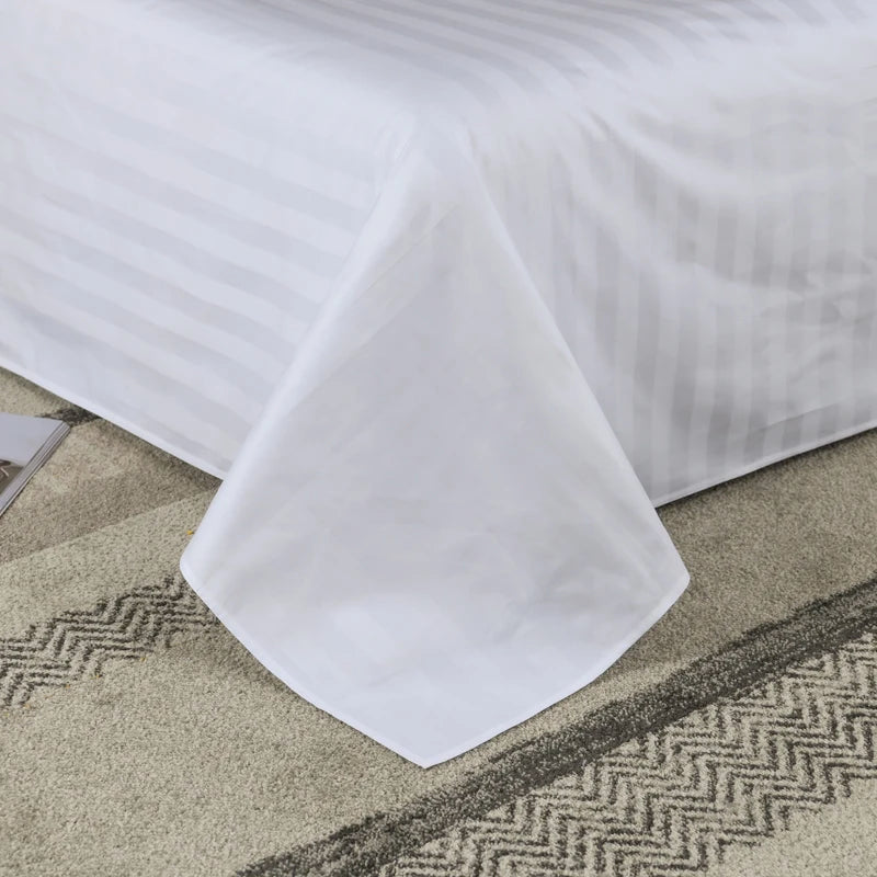 silk luxury bedding Premium 600TC Hotel White Cotton Bed Sheet Set