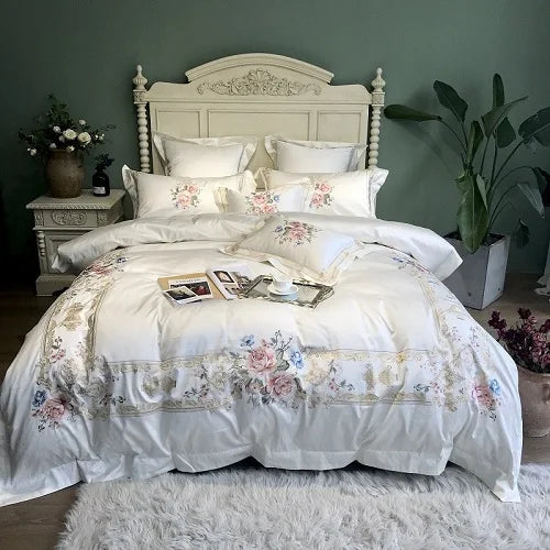 softest bed sheets 800TC Egyptian Cotton Luxury Embroidered Bedsheet