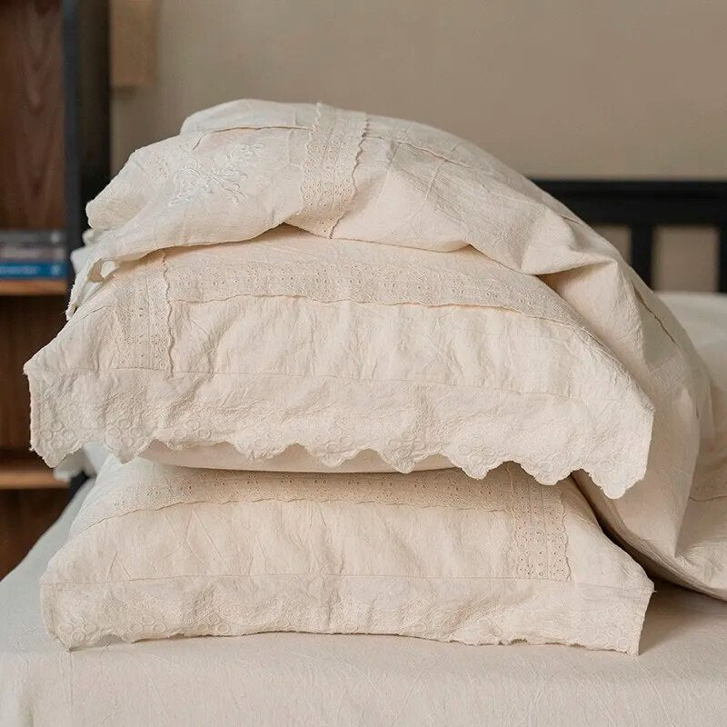 softest luxury bed sheets 600TC Linen Blend Bedding Set – Vintage Chic Style