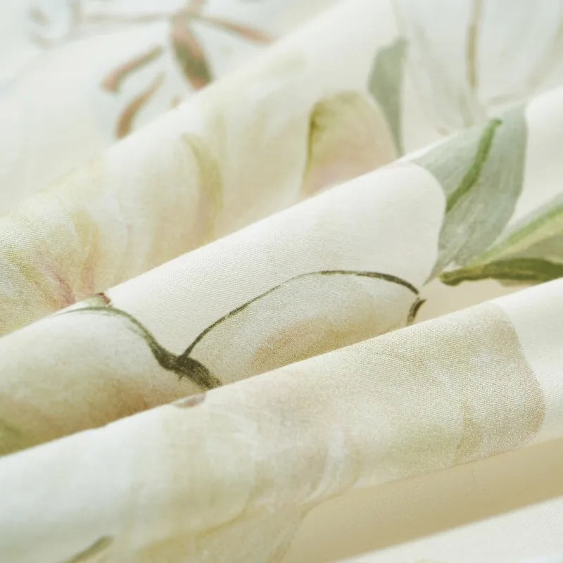 softest luxury bed sheets Ultra Soft Cotton-Rich Floral Printed Luxury Bedding Set