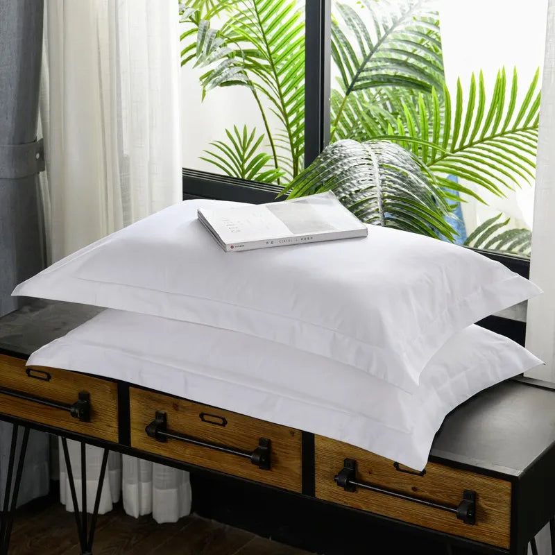 upscale bedding Premium Hotel White Bedding Set Collection